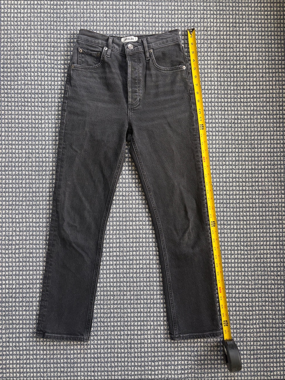 Agolde - women’s black jeans - Classic Riley Straight Fit